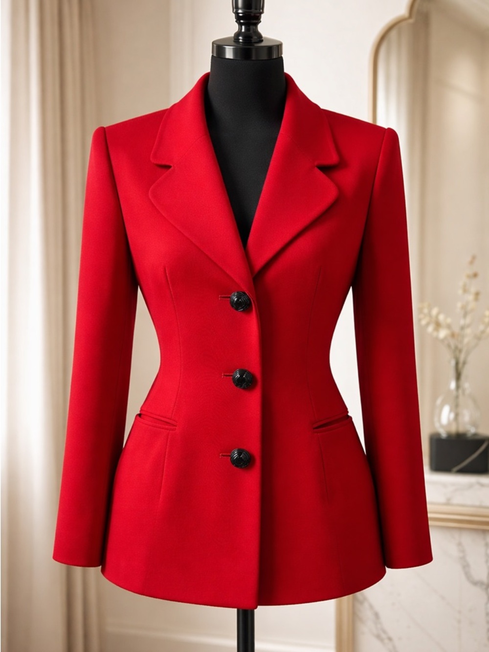 Gianfranco Ferre Structured Red Women's Blazer